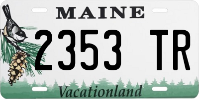ME license plate 2353TR