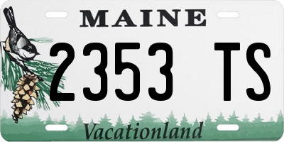 ME license plate 2353TS