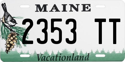 ME license plate 2353TT