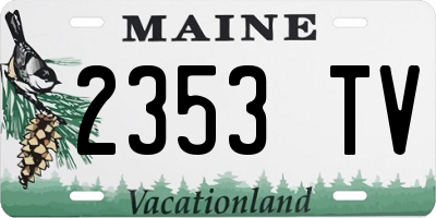ME license plate 2353TV