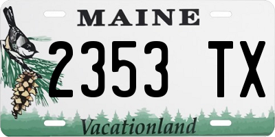 ME license plate 2353TX