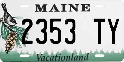 ME license plate 2353TY