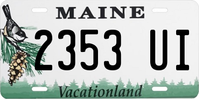 ME license plate 2353UI
