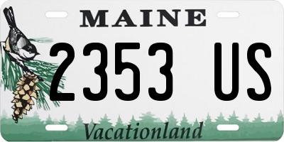 ME license plate 2353US