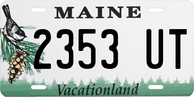 ME license plate 2353UT