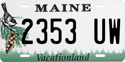 ME license plate 2353UW