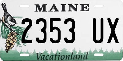 ME license plate 2353UX