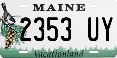 ME license plate 2353UY