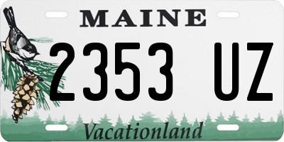 ME license plate 2353UZ