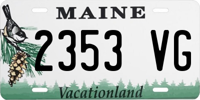 ME license plate 2353VG