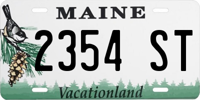 ME license plate 2354ST