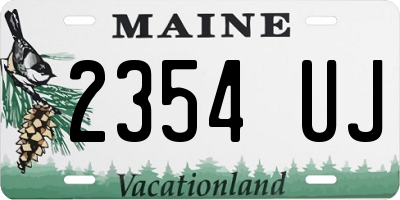 ME license plate 2354UJ