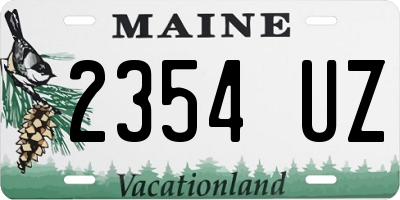 ME license plate 2354UZ