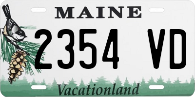 ME license plate 2354VD