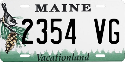 ME license plate 2354VG