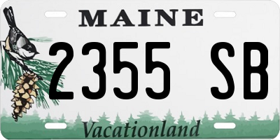 ME license plate 2355SB