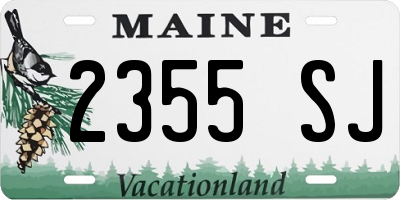 ME license plate 2355SJ