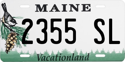 ME license plate 2355SL