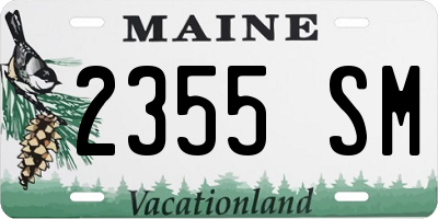 ME license plate 2355SM