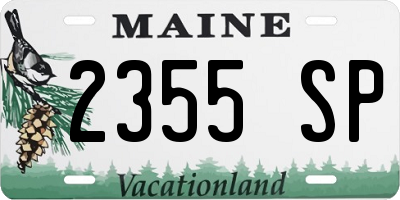 ME license plate 2355SP