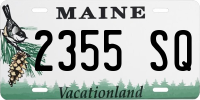 ME license plate 2355SQ