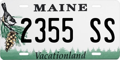 ME license plate 2355SS