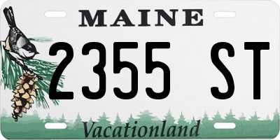 ME license plate 2355ST