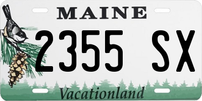 ME license plate 2355SX