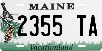ME license plate 2355TA