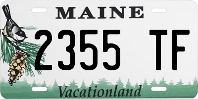 ME license plate 2355TF