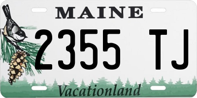 ME license plate 2355TJ