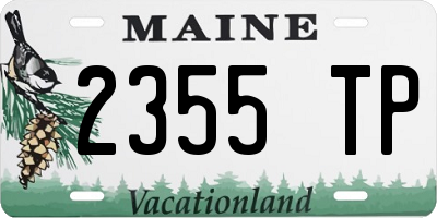 ME license plate 2355TP