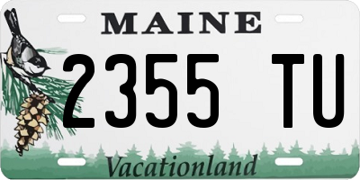ME license plate 2355TU