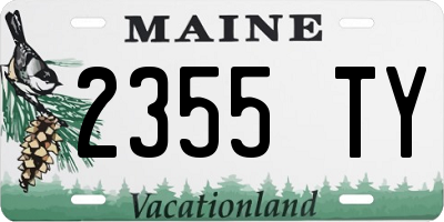 ME license plate 2355TY