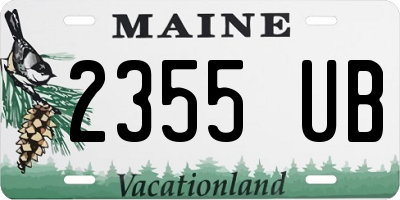 ME license plate 2355UB