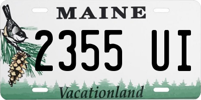ME license plate 2355UI