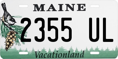 ME license plate 2355UL