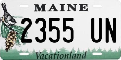 ME license plate 2355UN
