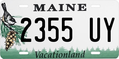 ME license plate 2355UY