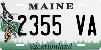 ME license plate 2355VA