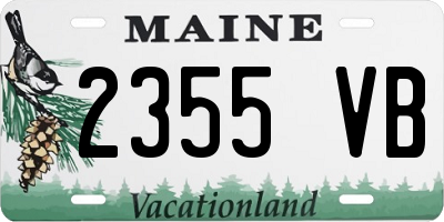 ME license plate 2355VB