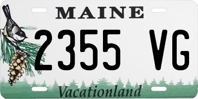 ME license plate 2355VG