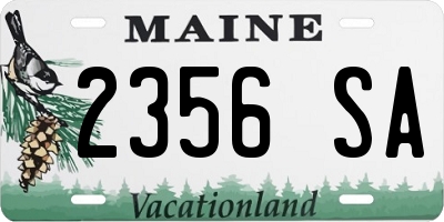 ME license plate 2356SA