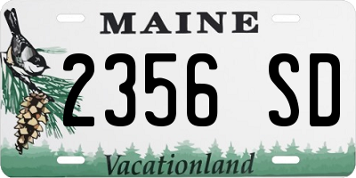 ME license plate 2356SD