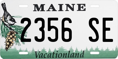 ME license plate 2356SE