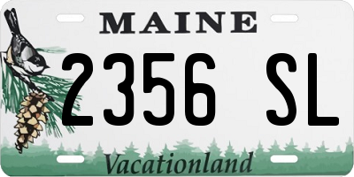 ME license plate 2356SL