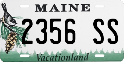 ME license plate 2356SS