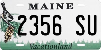 ME license plate 2356SU