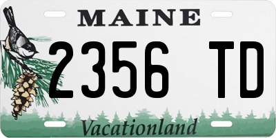 ME license plate 2356TD