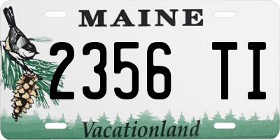 ME license plate 2356TI